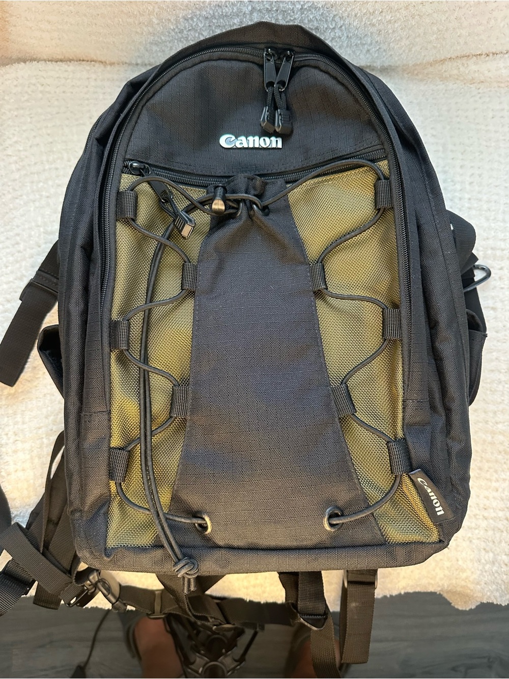 Canon Black and Olive Camera Daypack with Front Bungee